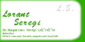 lorant seregi business card